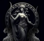 Mamorstatue von Jomonjii, Göttin der Natur und des unbarmherzigen Zufalls